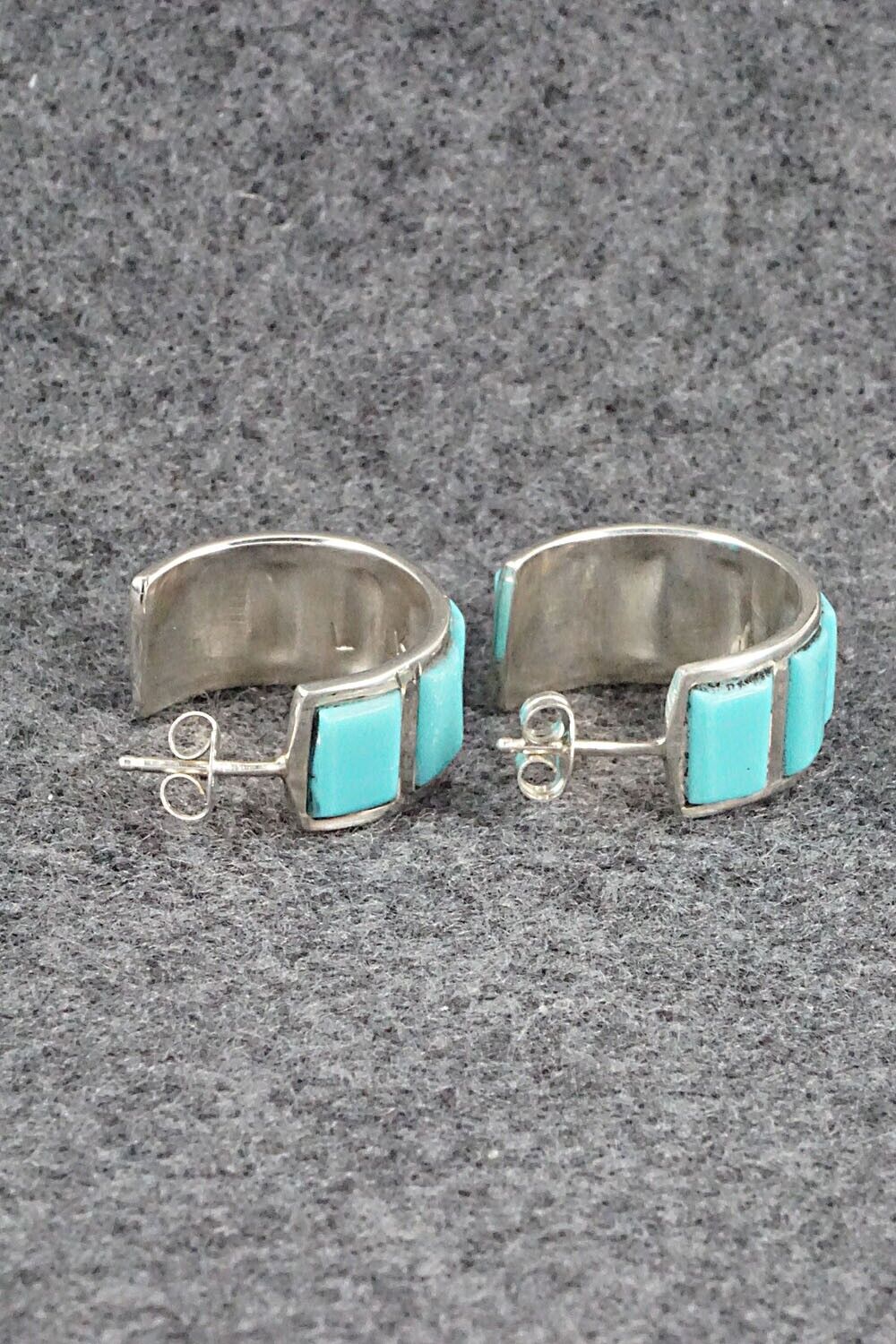Turquoise & Sterling Silver Earrings - Lloyd Kanesta