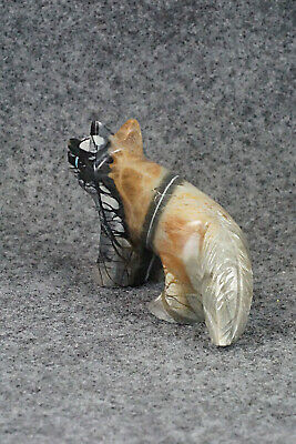 Wolf Zuni Fetish Carving - Ronnie Lunasee