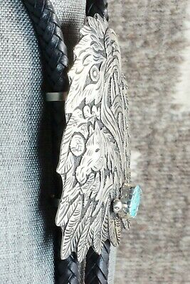 Turquoise & Sterling Silver Bolo Tie - Richard Singer