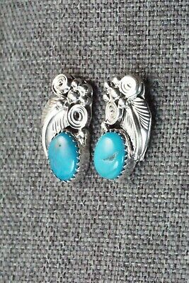Turquoise & Sterling Silver Earrings - Etta Larry