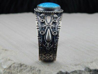 Navajo Turquoise & Sterling Silver Bracelet - Derrick Gordon - High Lonesome Trading
