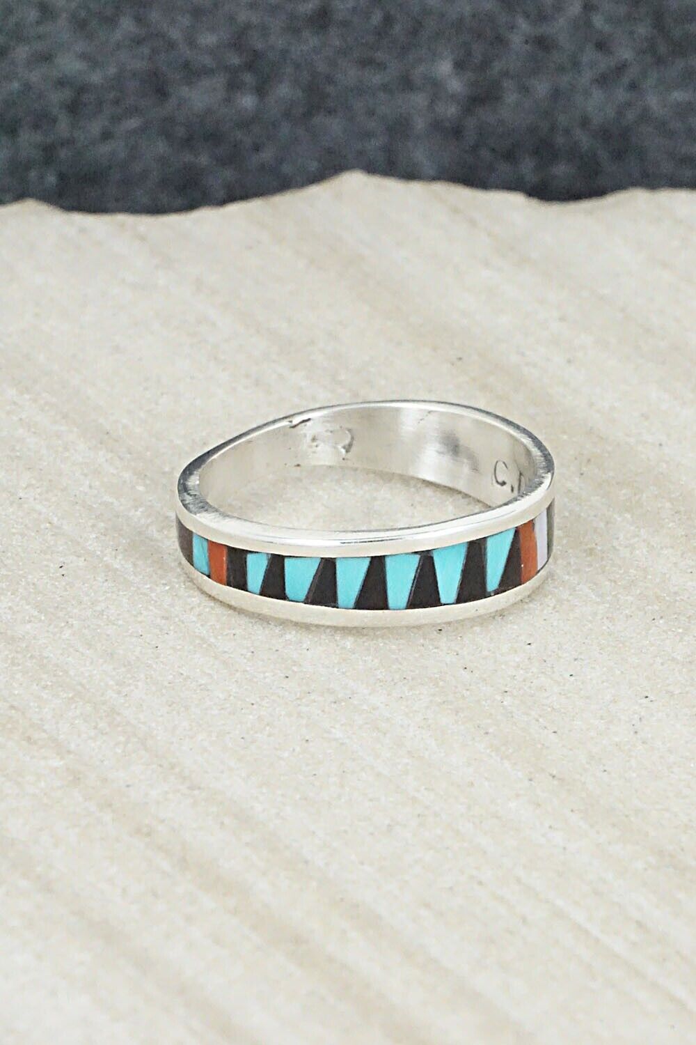Multi Stone & Sterling Silver Ring - Charlotte Dishta - Size 7.5