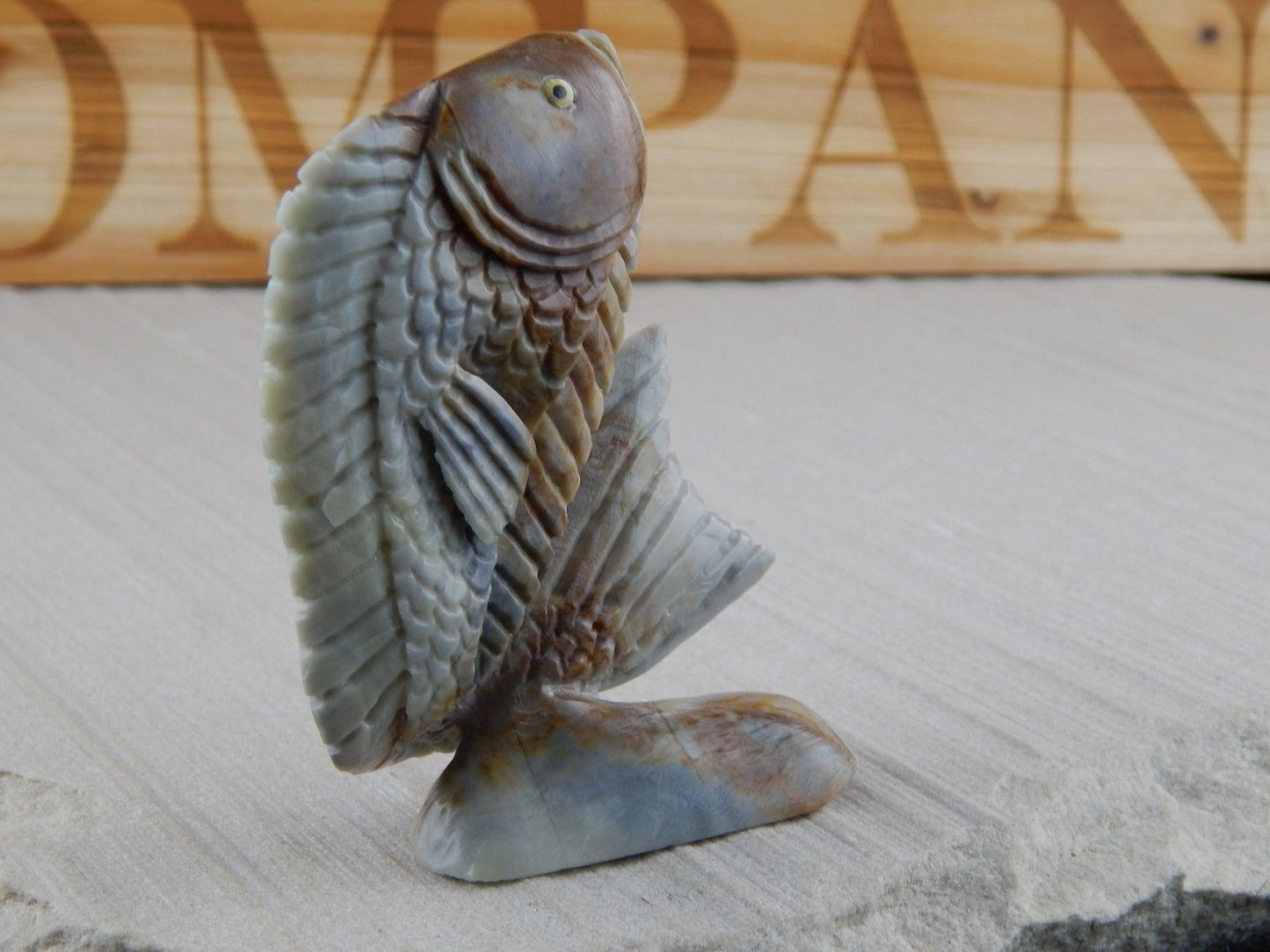Fish Zuni Fetish Carving - Ben Kaamasee - High Lonesome Trading