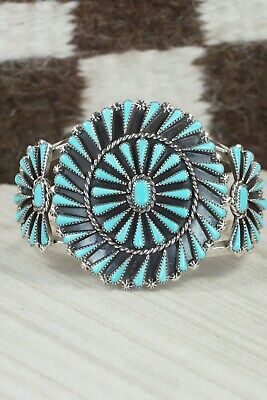 Turquoise & Sterling Silver Bracelet and Ring - Size 9 - Carlos Tsipa