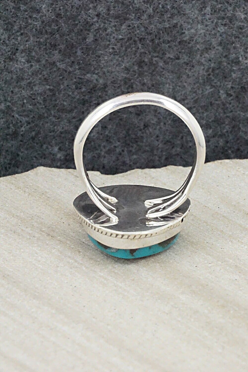 Turquoise & Sterling Silver Ring - Alice Rose Saunders - Size 7.75