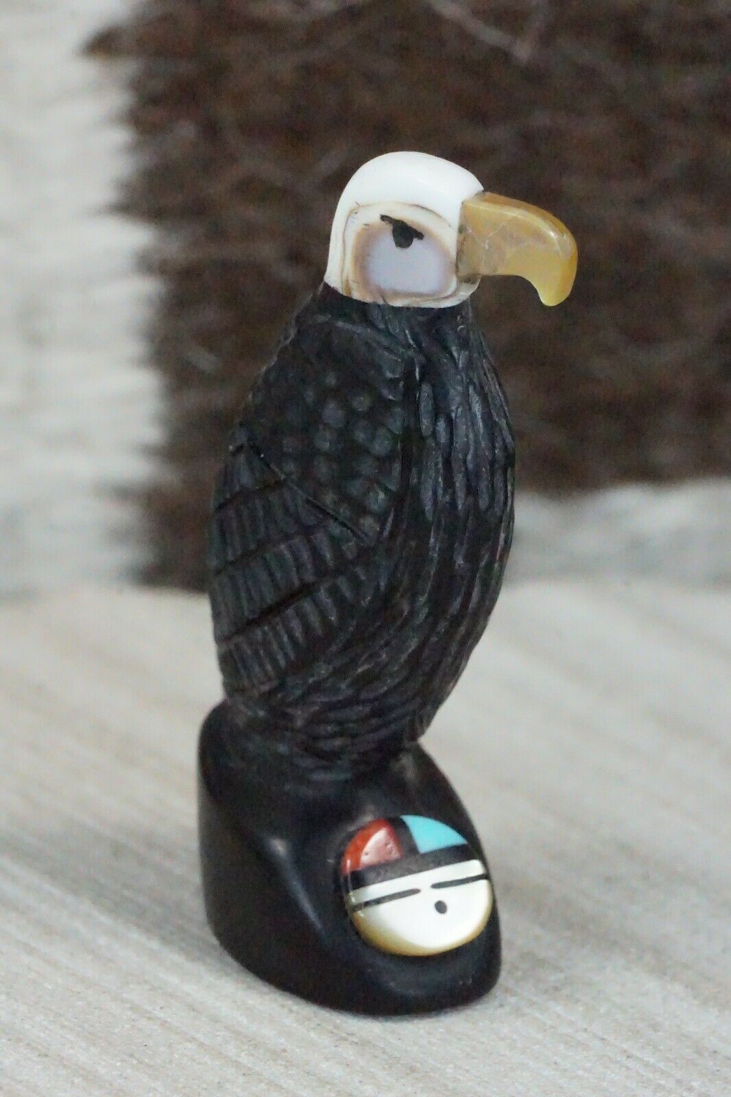 Eagle Zuni Fetish Carving - Darrin Boone - High Lonesome Trading