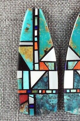 Multi Stone Inlay & Sterling Silver Earrings - Chris T. Nieto
