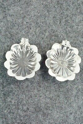 Spiny Oyster & Sterling Silver Earrings - Joan Begay