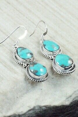 Turquoise & Sterling Silver Earrings - Verley Betone