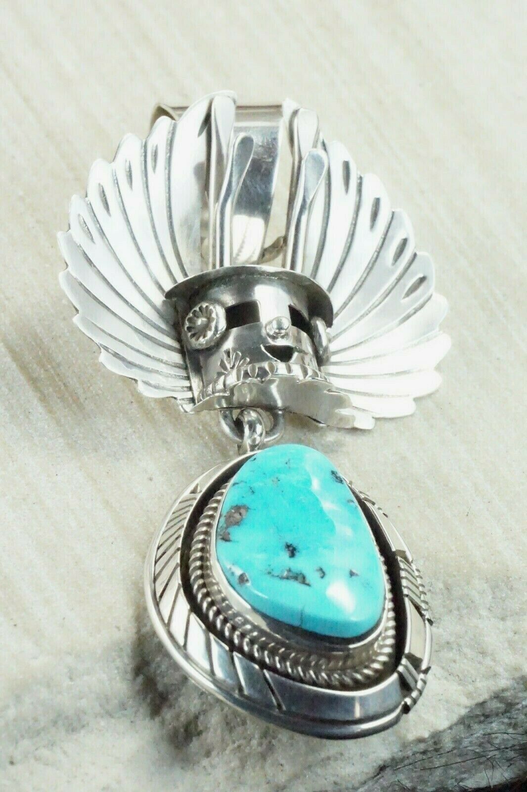 Turquoise & Sterling Silver Pendant - Rita Lee