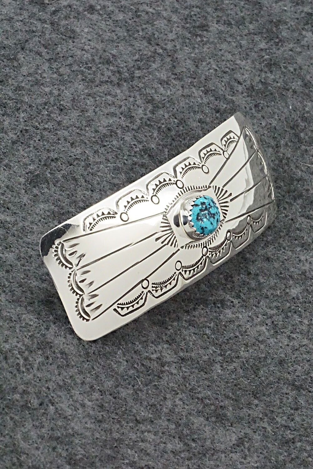 Turquoise & Sterling Silver Hair Barrette - Jolene Begay