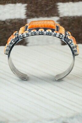 Spiny Oyster & Sterling Silver Bracelet - Anthony Skeets