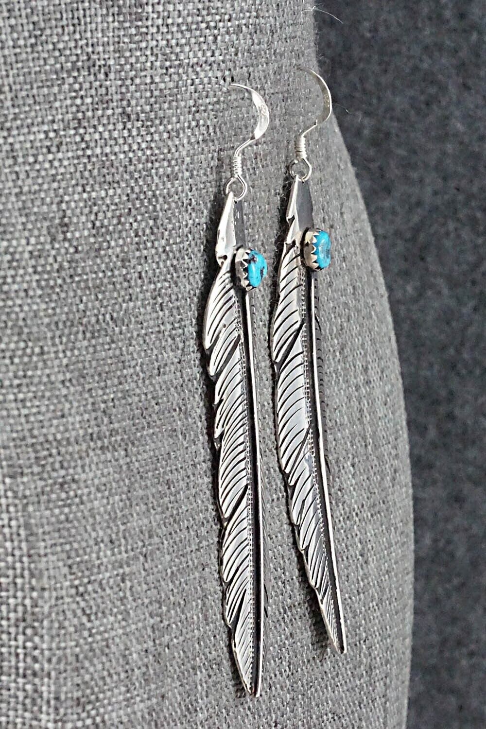Turquoise & Sterling Silver Earrings - Rosita Singer
