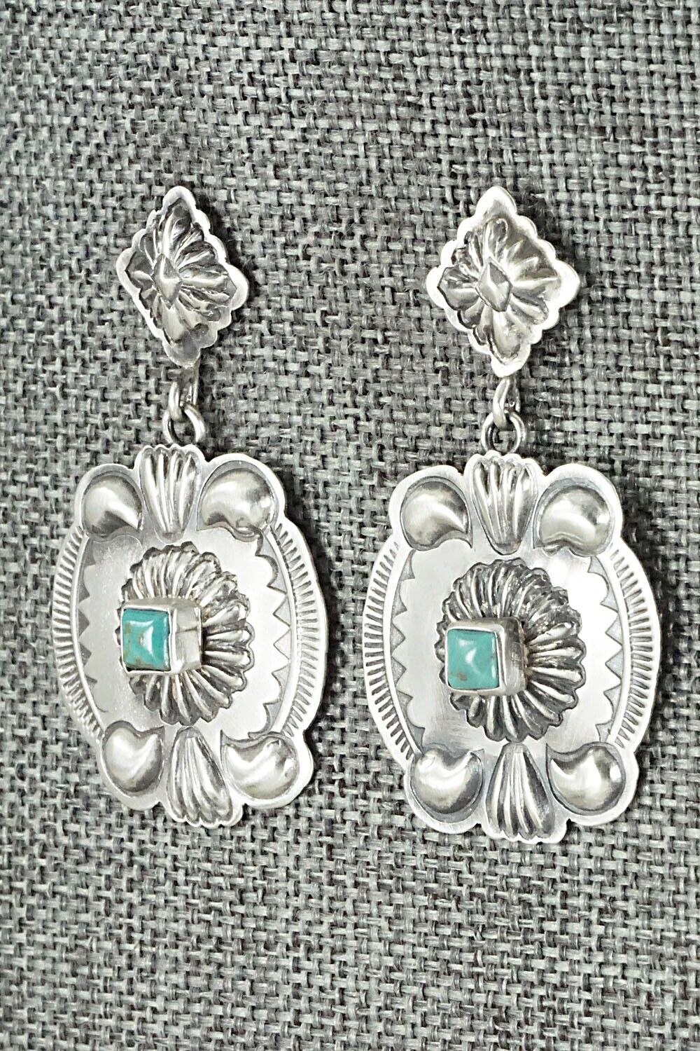 Turquoise & Sterling Silver Earrings - Terry Charlie