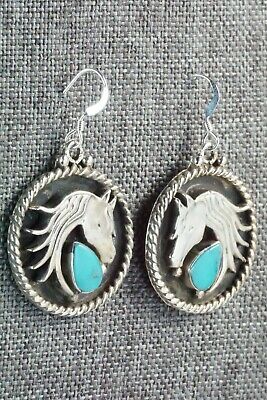 Turquoise & Sterling Silver Earrings - Genevieve Francisco