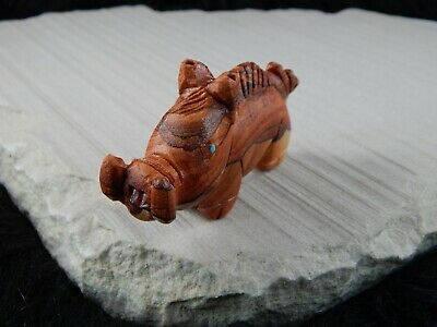 Hog Zuni Fetish Carving - Louise Ponchuella - High Lonesome Trading