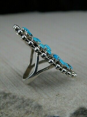 Navajo Sterling Silver & Turquoise Ring - Eunise Wilson - Size 6.75 - High Lonesome Trading