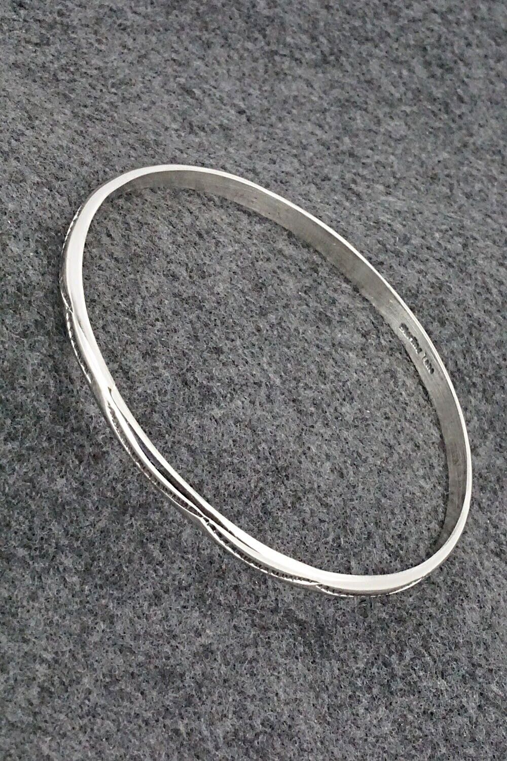 Sterling Silver Bangle Bracelet - Elaine Tahe