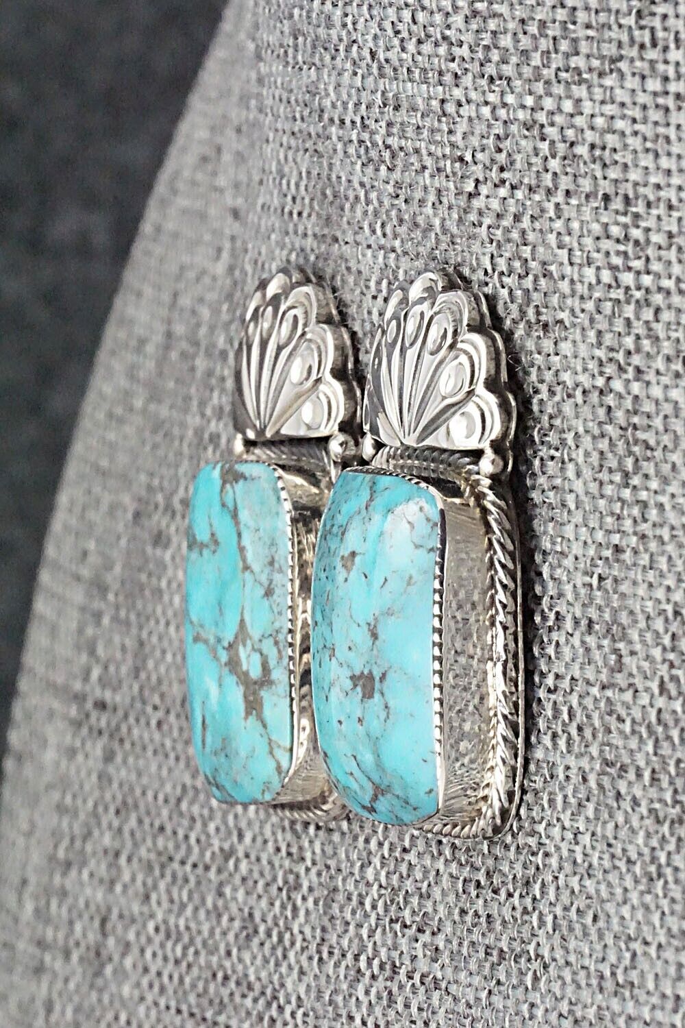 Turquoise & Sterling Silver Earrings - Sheena Jack