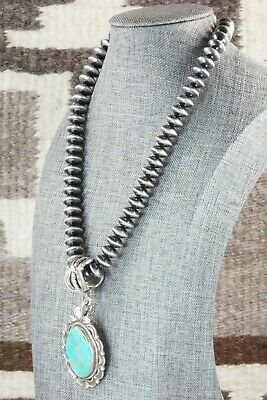 Royston Turquoise Pendant & Navajo Pearl Necklace - Rick Martinez