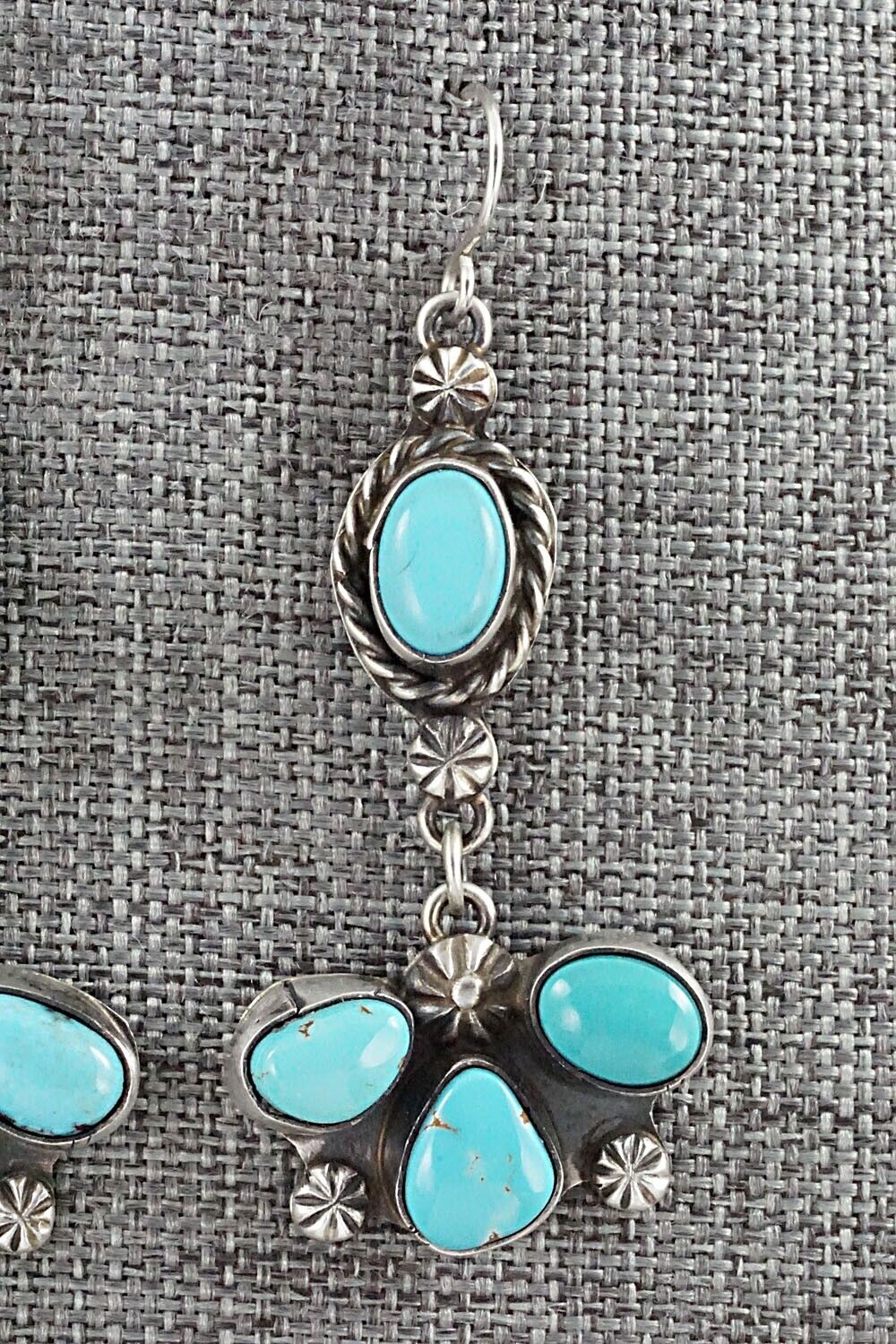 Turquoise & Sterling Silver Earrings - Wilson Dawes