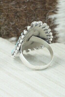 Turquoise & Sterling Silver Ring - Vincent Johnson - Size 9