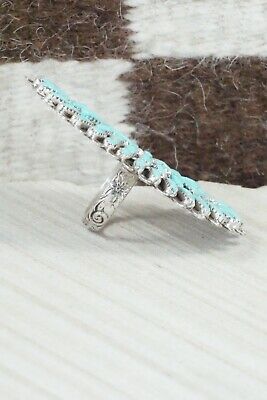 Turquoise & Sterling Silver Ring - Lavell Byjoe - Size 8