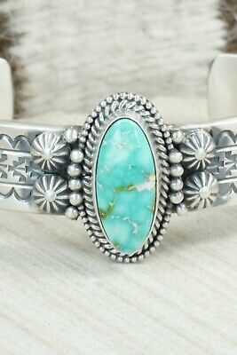 Kingman Turquoise & Sterling Silver Bracelet - Michael Calladitto