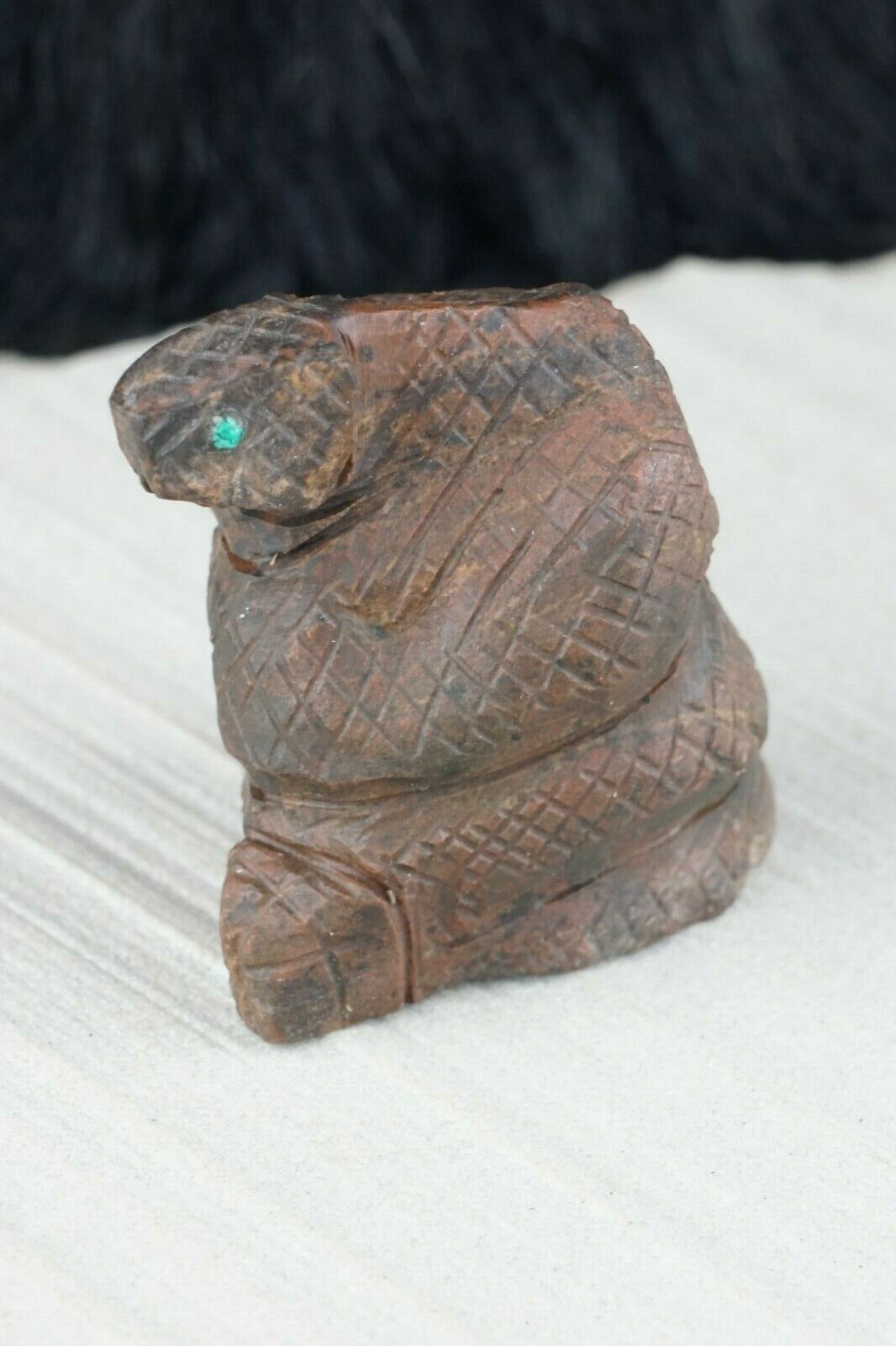 Snake Zuni Fetish Carving - Kent Banteah - High Lonesome Trading