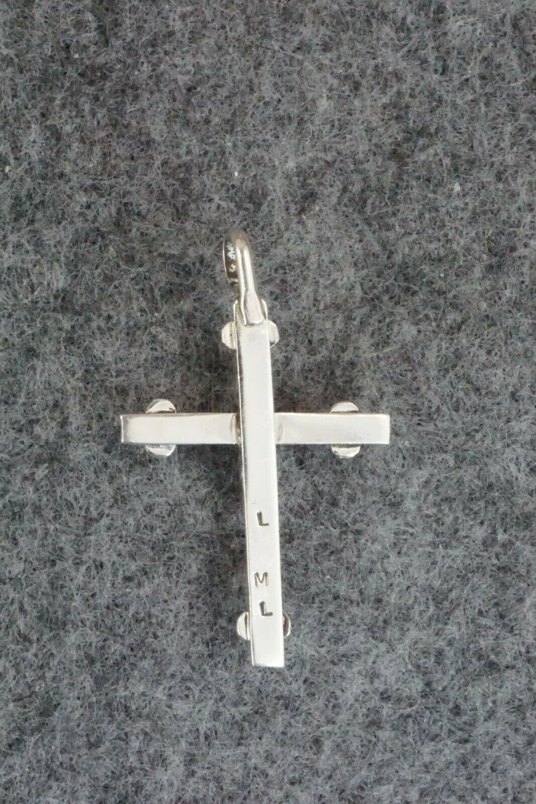 Coral & Sterling Silver Cross Pendant - Marshelle Qualo