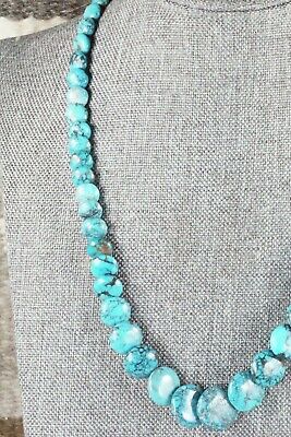 Turquoise & Sterling Silver Necklace - Native American