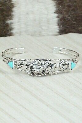 Turquoise & Sterling Silver Bracelet - Bobby Platero