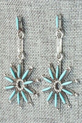 Turquoise & Sterling Silver Earrings - Yvette Kaamasee