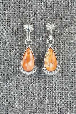 Spiny Oyster & Sterling Silver Earrings - Judy Largo