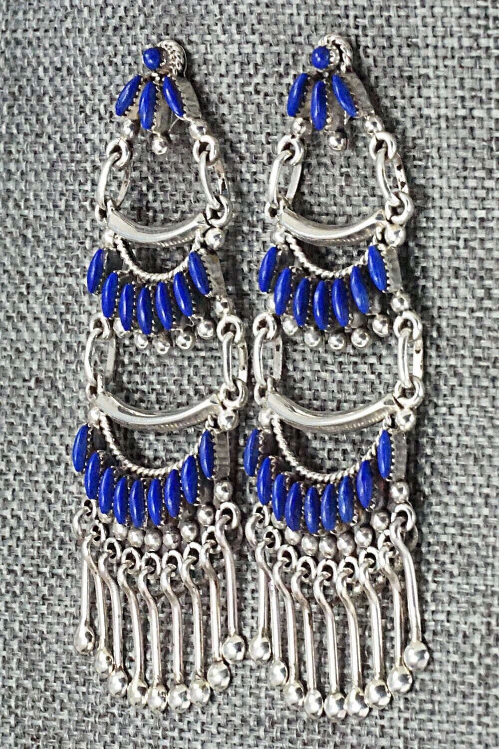 Lapis & Sterling Silver Earrings - Stewart Nakatewa
