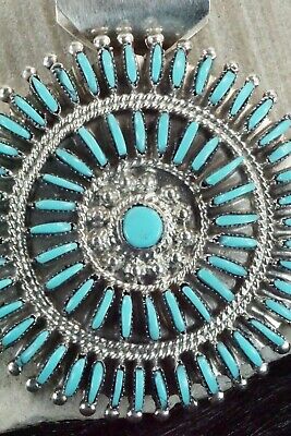Turquoise & Sterling Silver Pendant - Eva Wyaco - High Lonesome Trading