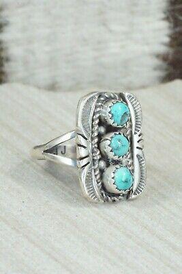 Turquoise and Sterling Silver Ring - Janice Johnson - Size 9 - High Lonesome Trading