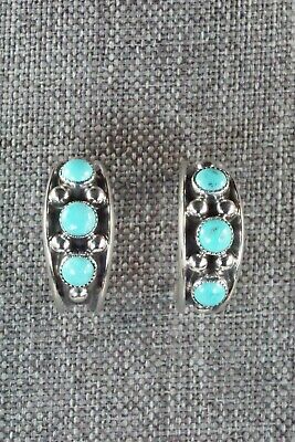 Turquoise & Sterling Silver Earrings - Paul Largo - High Lonesome Trading