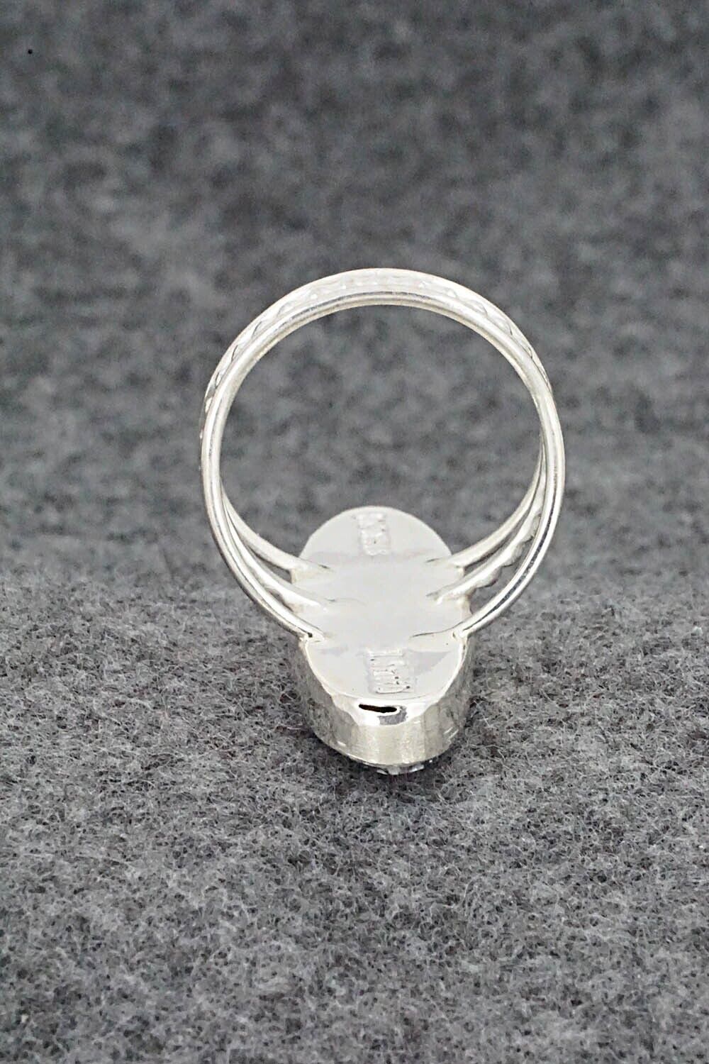 White Buffalo & Sterling Silver Ring - Harold Smith - Size 8
