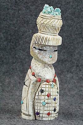 Corn Maiden Zuni Fetish Carving - Carl Etsate