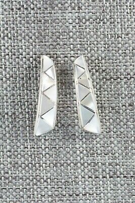 Mother of Pearl & Sterling Silver Earrings - Eldrick Seoutewa