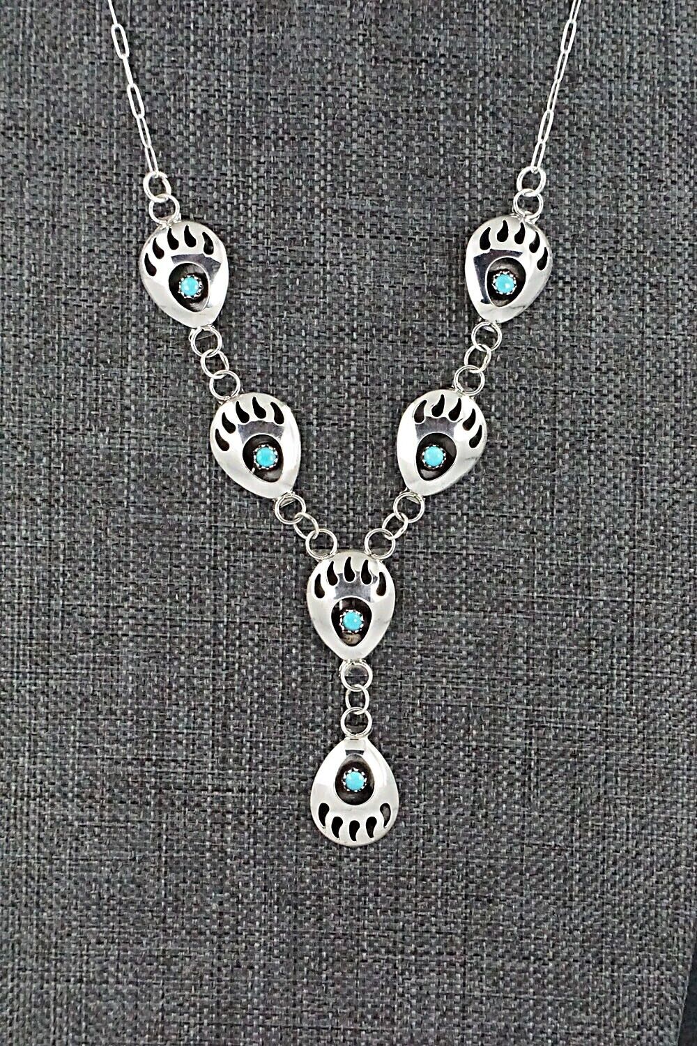 Turquoise & Sterling Silver Necklace - Leta Parker