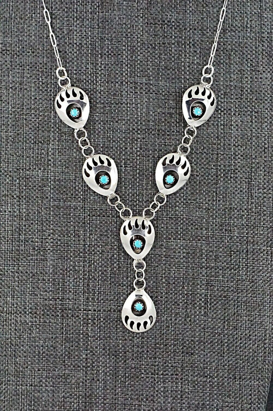 Turquoise & Sterling Silver Necklace - Leta Parker
