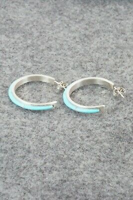 Turquoise & Sterling Silver Earrings - Beavis Massie