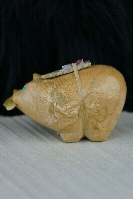 Bear Zuni Fetish Carving - Delvin Leekya - High Lonesome Trading
