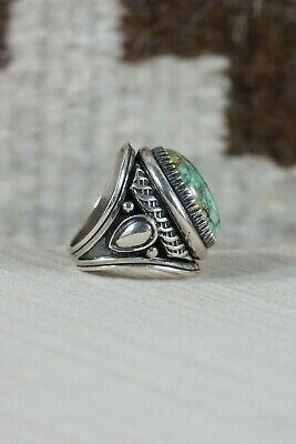 Navajo Turquoise & Sterling Silver Ring - Derrick Gordon - Size 6.75 - High Lonesome Trading