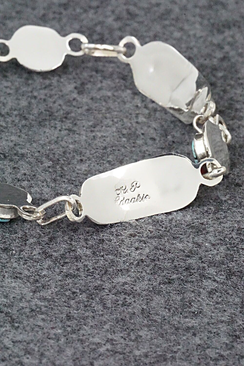 Multi Stone & Sterling Silver Link Bracelet - Patty Edaakie