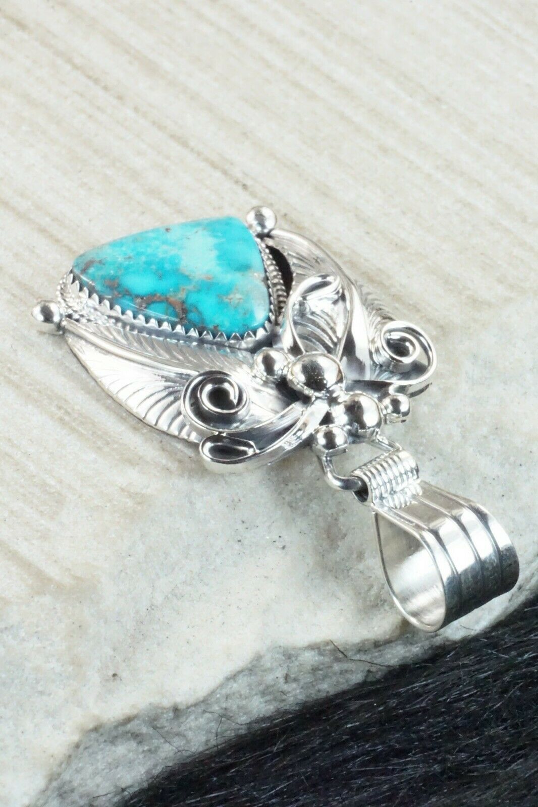 Turquoise & Sterling Silver Pendant - Davey Morgan