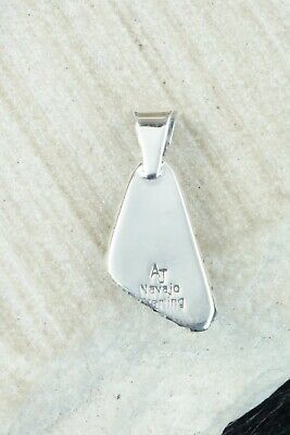 White Buffalo & Sterling Silver Pendant - Alvin Joe