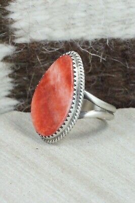Spiny Oyster and Sterling Silver Ring - Selina Warner - Size 6.25